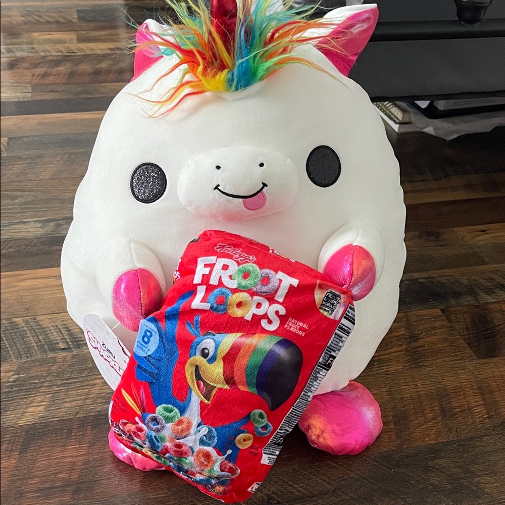 New with tags!! Colorful Unicorn Plush Toy brand Snackles.